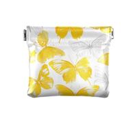 Little Purse Pouch, Tractors Orange Key Holder Bags, Portable Pouch Change Wallet Organizers, Butterflies Yellow, One Size, Butterflies Yellow