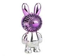 Little Rabbit Handheld Fan - Powerful Cooling, Gradient Color Change LED Light, Portable USB Rechargeable Quiet Personal Fan for On-the-Go (C#)