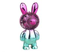 Little Rabbit Handheld Fan - Powerful Cooling, Gradient Color Change LED Light, Portable USB Rechargeable Quiet Personal Fan for On-the-Go (B#)