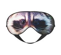 Little Raccoon Face 1 Print Eye Mask,Soft Blackout Blindfold Eye Cover for Women Men Full Night's Sleep,Travel