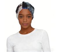 Little Raccoon Face 1 Print Universal Comfort Elastic Lady Headscarf Hat Stylish Work Travel Accessory Gift