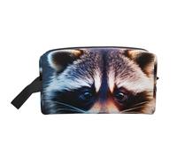 Little Raccoon Face Print Zipper Storage Bag, Travel Accessories, toiletries Bag, Portable toiletries Bag