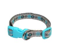 Little Rascal's Puppy Collar with Leash in Blue Weatherproof Adjustable Easy Fit Durable Lightweight Secure Buckle Comfortable Dog Pet Lead - 36cm
