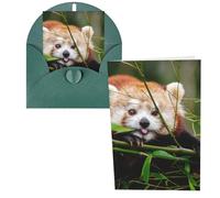 Little Red Animal Print Thank You Cards Greeting Cards With Envelopes Blank Note Cards 10x15 cm Perfect for Thank Yous Invitations
