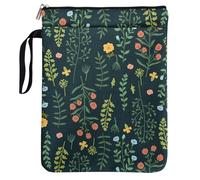 Little Red Flower Pattern Book Lovers Gifts Book Sleeve for Women Grandma Mom Wife Readers Librarian with Zipper & Front Pocket Handle Waterproof BookCover Case Book Club Gifts Book Accessories