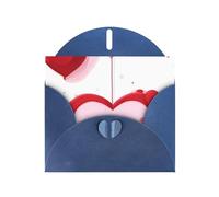 Little Red Heart Greeting Card, Blank Card With Envelope, 4x6 Inches (Approx. 10x15 Cm), For Events, Weddings,& Birthdays.