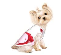 Little Red Heart Pet Breathable Sleeveless T-shirt L for Small Dogs and Cats, Soft, Comfortable, Stylish
