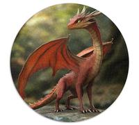 Little Red Magic Dragon Jigsaw Puzzles. 1000pcs (67.5x67.5cm) Beautiful Scarlet Wings Whimsical Challenge Toy for Educational Games Gifts