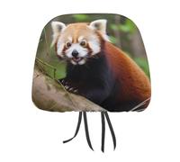 Little Red Panda 1 PCS Car Headrest Cover Universal Headrest Covers Soft Breathable Car Head Rest Covers Set Elastic Head Rest Protector Auto Seat Cover Vehicle Accessories for Cars, Truck, Suv, Van