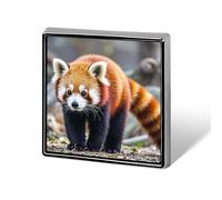 Little Red Panda Animal Square Lapel Pins Backpack Pin Cute Brooch Decoration Brooches for Women Men Fashion Button Badges for Hat Backpacks Purses Jackets Shirt Suit