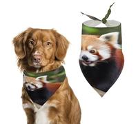 Little Red Panda Dog Bandanas Cute Soft Cotton Puppy Scarves Washable Daily Summer Durable Triangle Reversible Bibs Suitable for Small Medium Large Dogs and Cats