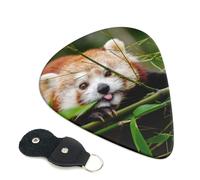 Little Red Panda Guitar Plectrums, 6 Guitar Plectrums, Printed on both sides for Electric Guitar Bass Ukulele (0.46 mm 0.71 mm 0.96 mm)