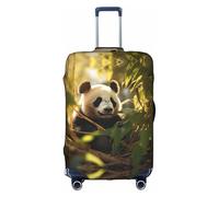 Little Red Panda Luggage Cover Elastic Washable Stretch Suitcase Protector Scratch Resistant Travel Cover White/Opulent Garden Medium, White/Opulent Garden, M