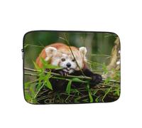 Little Red Panda Patterned 15 inch computer bag, portable computer storage bag, suitable for business trips and commuting