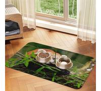 Little Red Panda Patterned Pet Feeding Mat with Water-Absorbing PU Top & Rubber Base - Anti-Slip Dog Cat Food Mat for Cats, Dogs & Pets, 40x60cm
