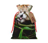 Little Red Panda Print Gift Reusable Drawstring Decor Bags Festive Birthday Party Favors Pouchesor