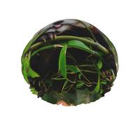 Little Red Panda Print Premium Double Layer Shower Cap For Women With Reusable Shower Cap For Hair - Waterproof Plastic Cap - Shower Caps For Long, Short And Curly Hairs