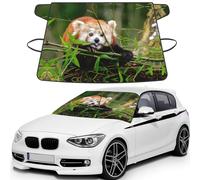 Little Red Panda Print Windshield Cover For Ice And Snow, Universal Fit For Car Suv, 600d Oxford Fabric Frost Protector
