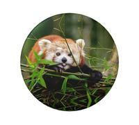 Little Red Panda Round Badge - Durable Tin Plate Design With Full Front Print, Perfect For Custom Gifts And Apparel Decoration
