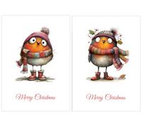 Little Red Robins Christmas Cards - Pack of 10 - Size A6