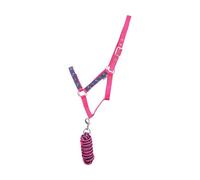 Little Rider Sabrina Horse Headcollar And Leadrope Navy/pink (Pony)