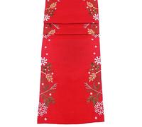 Little Robin Christmas Embroidered Table Runner 14" x 75"