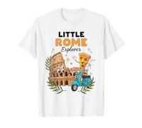 Little Rome Kids Explorer Cute Cartoon Travel Souvenir T-Shirt