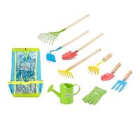 Little Roots Kids Tool Backpack 9 Piece Set, with Watering Can, Gloves, Shovel, Kids Gardening Tool Set, Garden Tools for Boys and Girls