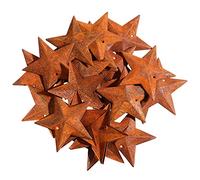 Little Rusty Stars 150pcs Mini Metal Rusty Star Charm Christmas Distressed Vintage Iron Stars Mini Hanging Iron for Home Decor Party Supplies Miniature Barn