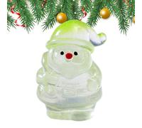 Little Santa Figurines - Transparent Resin Party Decorations - Glow In The Dark Christmas Miniature Figurines,For Home Holidays Mantle Table Miniature Scenes Party