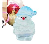Little Santa Figurines,Transparent Resin Party Decorations - Glowing In The Dark Miniature Santa Figures,For Home Holidays Mantle Table Miniature Scenes Party