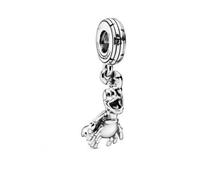 Little Sebastian Mermaid Dangle Charm 925 Silver Charm Compatible with Pandora Charms, Trollbeads, Chamilia, Biagi and Many Other UK Charm Bracelets.