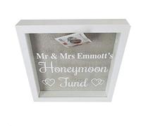 Little Secrets Childrens Clothing Personalised Wedding Honeymoon Gift Money Box White Frame Saving Fund