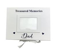 Little Secrets Clothing Personalised Bereavement Gift Treasured Memories Photo Gift Box, Remembrance Keepsake White Large Ribbon Box, Family Memory Present