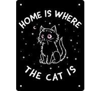 Little Shadow Home Is Where The Cat Is Mini Tin Sign