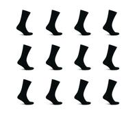 Little Ships 12 Pairs Kids Cotton Socks - Girls & Boys School Socks - Comfortable Girls & Boys Black Socks Kids - Durable Children's Black Socks (UK, Age, 10 Years, 13 Years, Regular, Black)