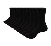 Little Ships Bamboo Kids Socks (10 Pack - School Socks for Girls & Boys - Comfortable White & Black - Durable - UK Sizes 9, 12, Regular)