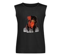 Little Simz Simbi Ajikawo Mens Black Sleeveless T-Shirt Graphic Tee Printed Unisex Vest Tank Tops Shirt XL