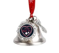 Little Sister Biggest Fan Baseball Christmas Bell & Sleigh Bells for Tree Decoration Hanging Ornaments Festive Decor Wing Bell