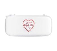 Little Sister Biggest Fan Baseball Compatible with Switch Carrying Case Waterproof Protective Travel Bag with 15 Game Card Slots