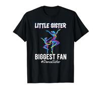 Little Sister Biggest Fan Dance Sister of A Dancer Dancing T-Shirt, Men, Black, Large