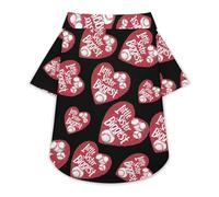 Little Sister Biggest Love Baseball Pet Shirt Button Up Summer Clothes Breathable T-Shirt for Small Medium Dogs Cats