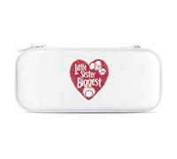 Little Sister Biggest Love Baseball Storage Bag Compatible with Switch Portable Carrying Case Protector Bags with 15 Games Accessories