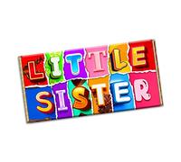 Little sister Chocolate Bar Wrapper Novelty Gift Present for new born baby shower (#1269) (with chocolate bar)