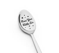 Little Sister Christmas Gifts for Sister Birthday Gifts for Sister Love You Little Sis Spoon for Little Sister Christmas Presents for Sister Leaving Gifts for Soul Sister Coffee Tea Spoon