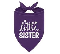 Little Sister Dog Shirt & Bandana, Gender Reveal Plaid Scarf Accessories, Small/Medium Dog (B28)
