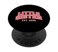 Little Sister Est. 2026 Cute Heart Pattern Design PopSockets Adhesive PopGrip
