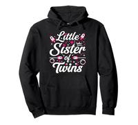 Little Sister of Twins Pink Rocket Space Themed Sibling Tee Pullover Hoodie