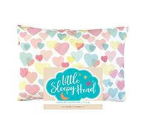 Little Sleepy Head Toddler Pillowcase 13 x 18-100% Cotton & Hypoallergenic (Hearts)