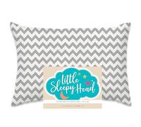 Little Sleepy Head Toddler Pillowcase - Organic Collection (Chevron Gray)